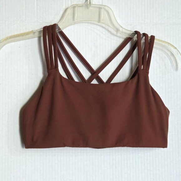 Athleta Sports Bra Small Multiple Straps Pullover Criss Cross - Picture 1 of 6